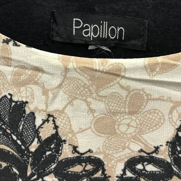 Papillon Double Layer Banded Hem  Sleeveless Summer Tunic Dress L - Picture 3 of 4